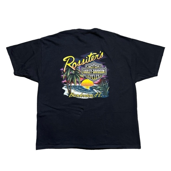 NWOT 2001 Harley Davidson Soaring Eagle Rossiters Bradenton FL Tee Size XXXL - Picture 8 of 8